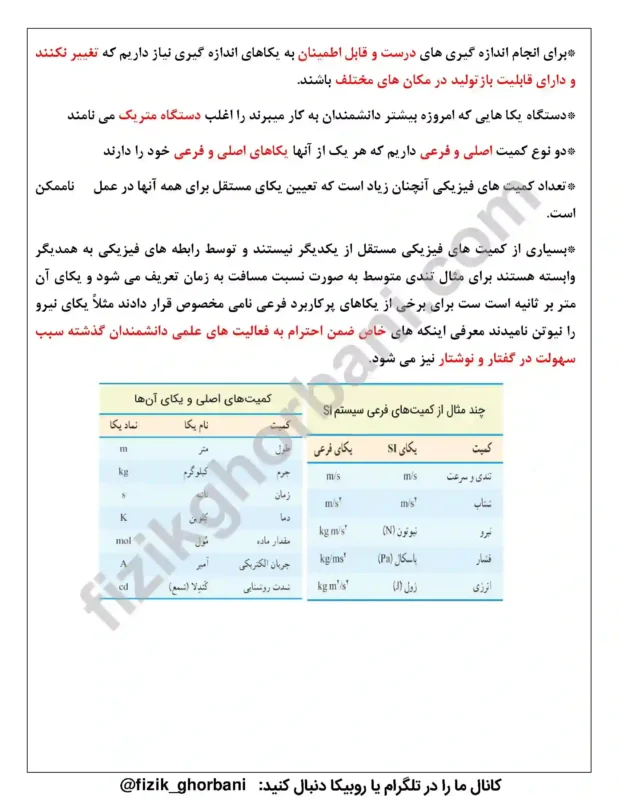 حفظیات فیزیک دهم (3)