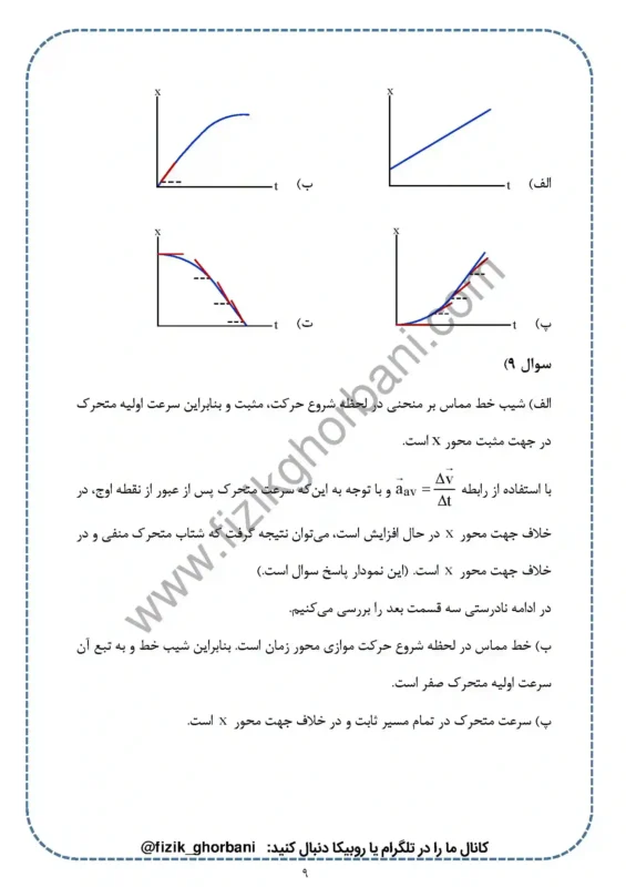 حل تمرینات فصل 1 فیزیک دوازدهم ریاضی (9)