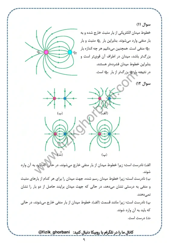 حل تمرینات فصل 1 فیزیک یازدهم تجربی (9)