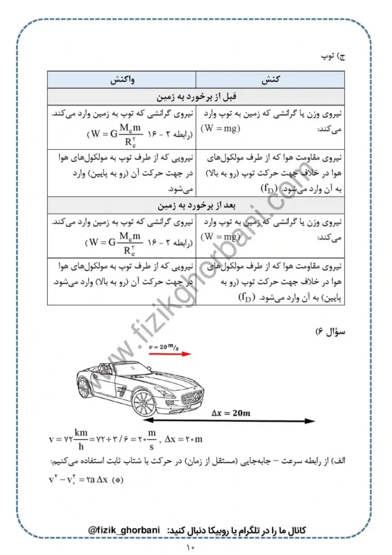حل تمرینات فصل 2 فیزیک دوازدهم ریاضی (10)