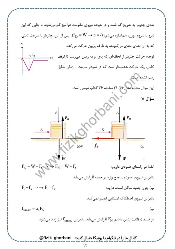 حل تمرینات فصل 2 فیزیک دوازدهم ریاضی (12)