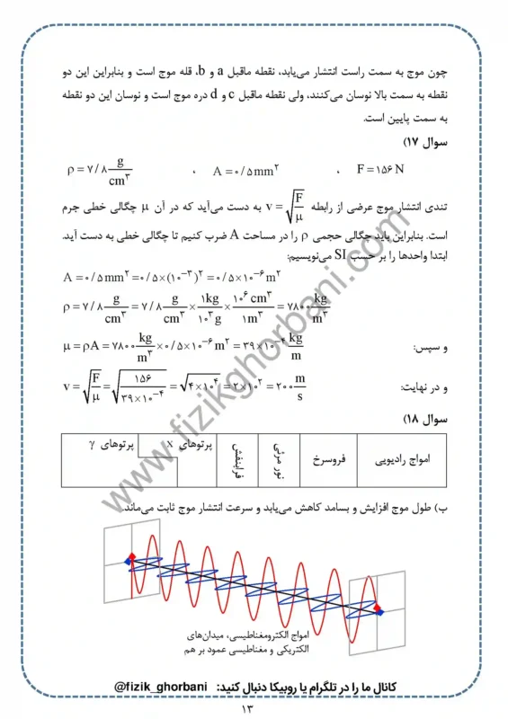 حل تمرینات فصل 3 فیزیک دوازدهم ریاضی (13)